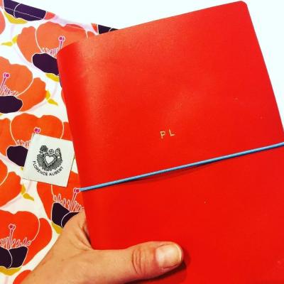 Cahier en cuir upcycle